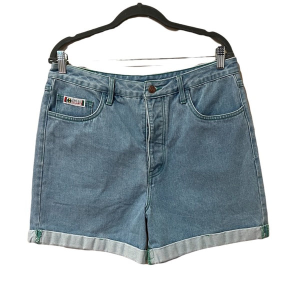 Cross Colours Cuffed Denim Short Ya Dig Hip Hop in Vintage Indigo NWOT (32) - Picture 4 of 9